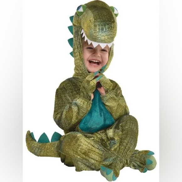 NEW Infant Baby Roar Halloween Costume Dinosaur T-Rex Green 12-24 Months - Picture 1 of 3